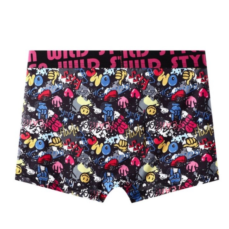 Ανδρικά μποξεράκια Milk Silk, χαμηλή μέση, πολυεστέρ 90–95%, μοτίβο μπλοκ, αναπνέουν και στεγνώνουν γρήγορα