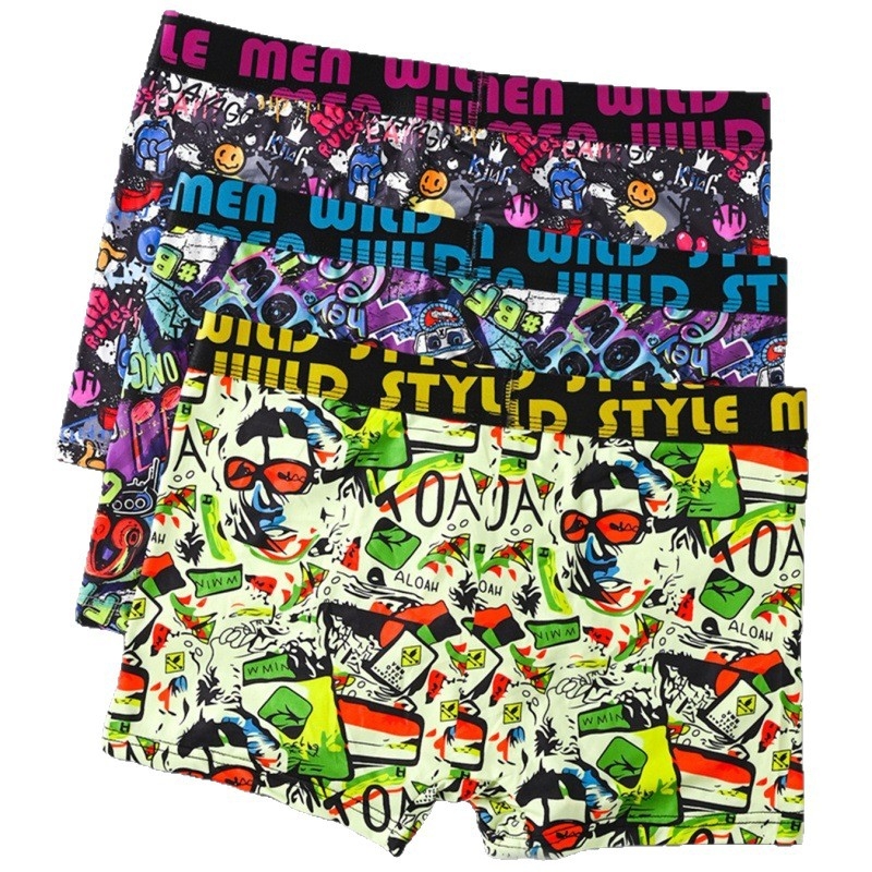 Ανδρικά μποξεράκια Milk Silk, χαμηλή μέση, πολυεστέρ 90–95%, μοτίβο μπλοκ, αναπνέουν και στεγνώνουν γρήγορα