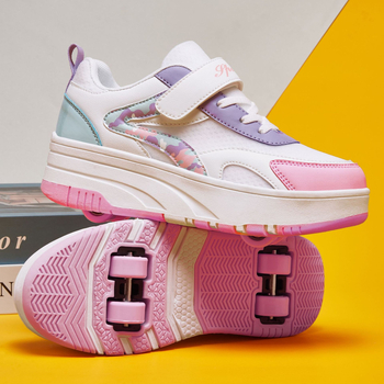 Παιδικά Heelys παπούτσια για σκέιτ με διπλούς τροχούς και PU – LC171, καθολική εφαρμογή