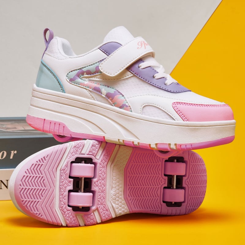 Παιδικά Heelys παπούτσια για σκέιτ με διπλούς τροχούς και PU – LC171, καθολική εφαρμογή