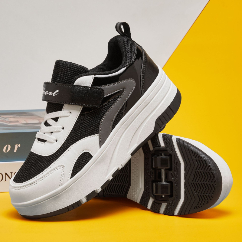 Bērnu Heelys kurpes ar dubultiem riteņiem un PU – LC171, universāla pielāgošana