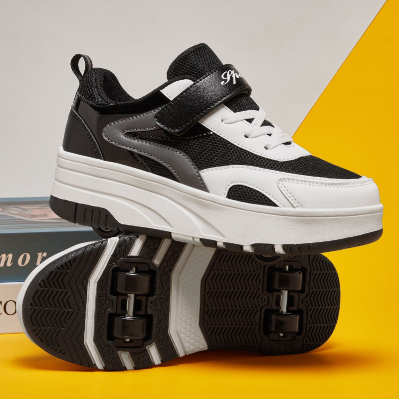 Παιδικά Heelys παπούτσια για σκέιτ με διπλούς τροχούς και PU – LC171, καθολική εφαρμογή