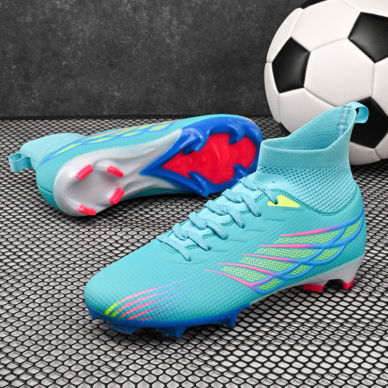 Augstas top futbola kurpes ar TF Studded un AG Studs, sietaina virsma, gumijas zole, piemērotas dabiskajam un mākslīgajam zālienam