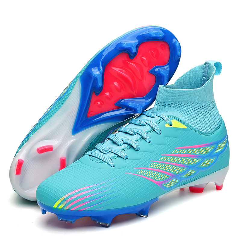 Augstas top futbola kurpes ar TF Studded un AG Studs, sietaina virsma, gumijas zole, piemērotas dabiskajam un mākslīgajam zālienam