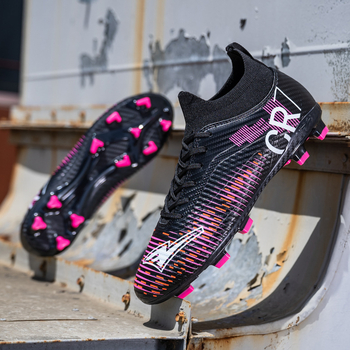 Unisex παπούτσια ποδοσφαίρου με υψηλό πάνω μέρος και TF καρφιά για φυσικό και τεχνητό χλοοτάπητα – προπονήσεις παιδιών και παιχνίδι ενηλίκων