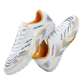 Παιδικά παπούτσια ποδοσφαίρου – unisex, με μπροστινά κορδόνια, πάνω από συνθετικό δέρμα, αντιολισθητική σόλα από καουτσούκ, κατάλληλα για επιφάνειες: δάπεδο, φυσικό και χλοοτάπητα