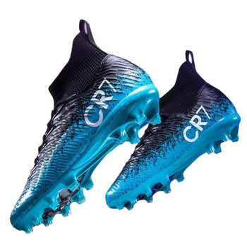 Ποδοσφαιρικά παπούτσια High-Top, unisex, επάνω μέρος συνθετικό δέρμα, PU εξωτερική σόλα, κορδόνια μπροστά