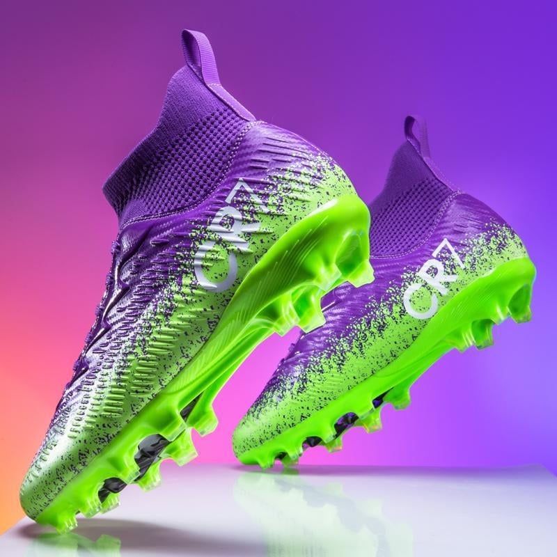 Futbola kurpes High-Top, universālas, virsējā daļa no sintētiskās ādas, PU zole, priekšējais šņorējums