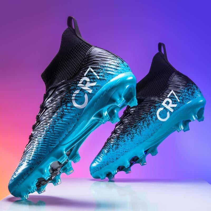 Futbola kurpes High-Top, universālas, virsējā daļa no sintētiskās ādas, PU zole, priekšējais šņorējums