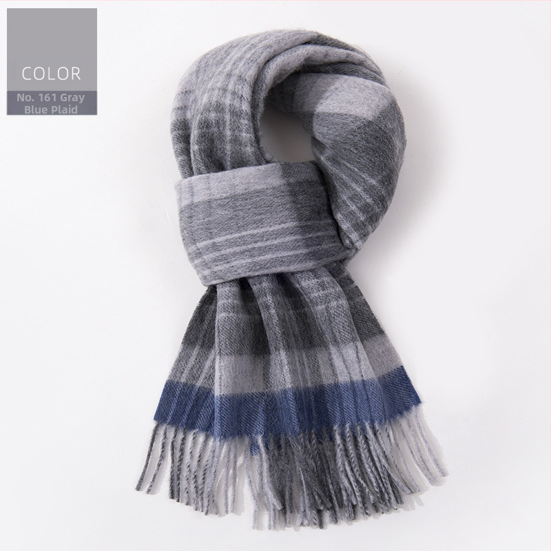 100% vilnas šalle — ziemas siltums, paplašināta garums, biznesa stils