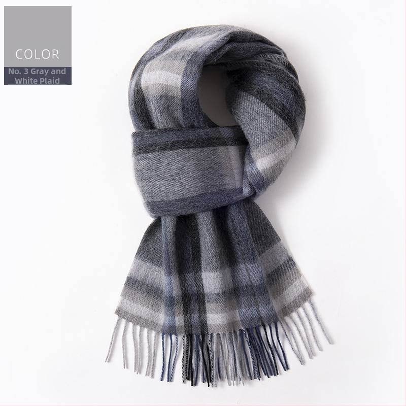 100% vilnas šalle — ziemas siltums, paplašināta garums, biznesa stils