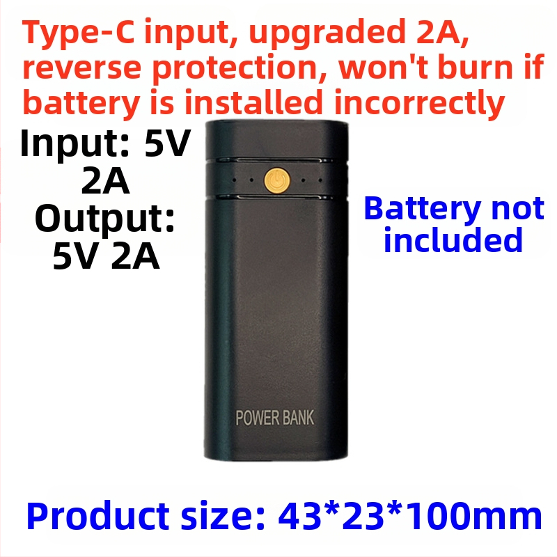 Σετ περιβλήματος power bank με 8 τμήματα, εξόδου με πολλαπλές θύρες, πλαστικό περίβλημα, μέγιστη ισχύς εξόδου 10W