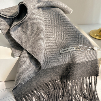 Unisex šalle no 100% vilnas, warp-knitted audums, ziema, oriģināls dizains, YM-065