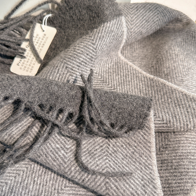 Unisex šalle no 100% vilnas, warp-knitted audums, ziema, oriģināls dizains, YM-065