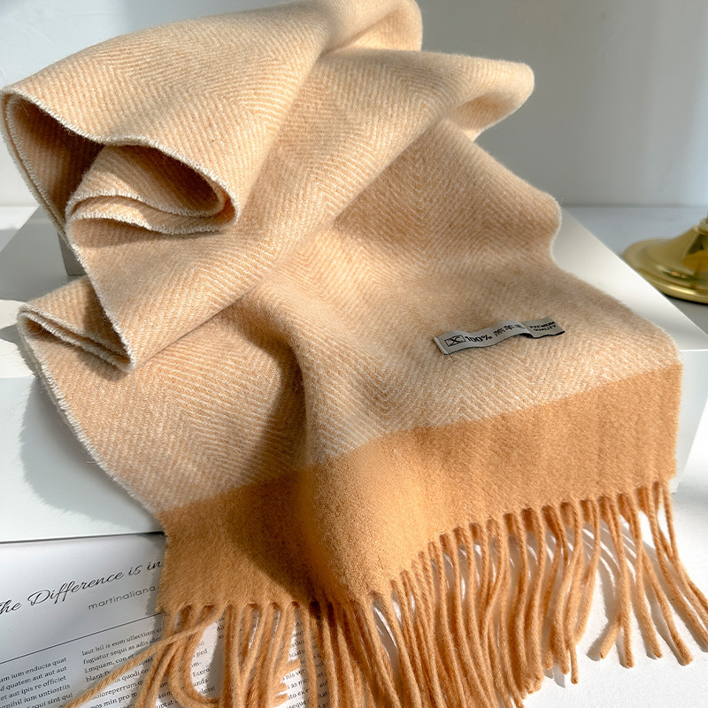 Unisex šalle no 100% vilnas, warp-knitted audums, ziema, oriģināls dizains, YM-065