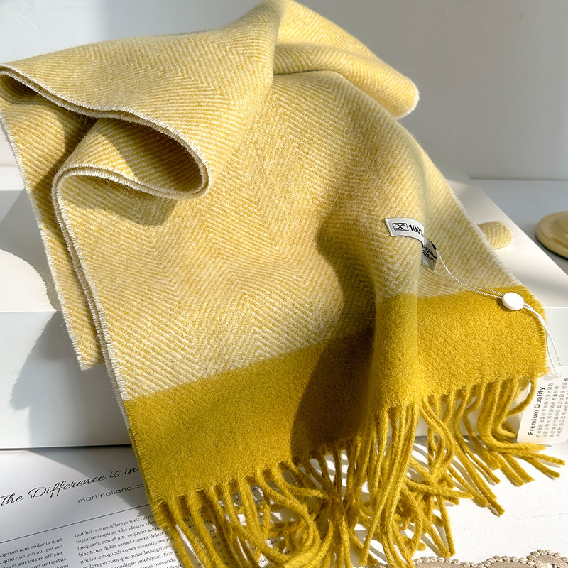 Unisex šalle no 100% vilnas, warp-knitted audums, ziema, oriģināls dizains, YM-065