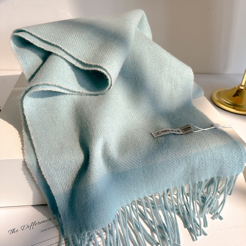 Unisex šalle no 100% vilnas, warp-knitted audums, ziema, oriģināls dizains, YM-065