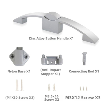 Arc RV κουμπωτή κλειδαριά με χειρολαβή από κράμα ψευδαργύρου, Μοντέλο J25016 — Κλειδαριά ντουλαπιού RV, στυλ Light Luxury, φινίρισμα: πολωμένο χρώμιο / νικέλιο με βούρτσα
