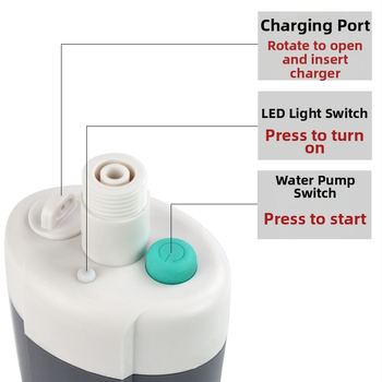 Φορητός ντους κατασκήνωσης με αντλία – ABS, LED φως, βροχή, μοντέλο JJ-HS, μάρκα KUCALL, φορητό/επιτοίχιο, χειροκίνητη εγκατάσταση