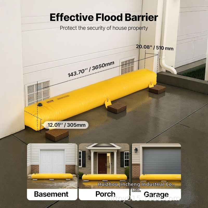 PVC преграда за наводнения, преносима сгъваема, удебелена PVC мрежеста тъкан, защита от наводнения и водно блокиране