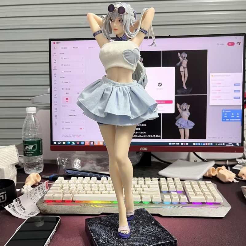 1/4 κλίμακα Βαλκυρία με μαγιό — φιγούρα κοπέλας anime, PVC μοντέλο; Color Box συσκευασία; Κωδικός 2025080501; 3C: Παιχνίδια για άνω των 14+; Ηλικία: 18+