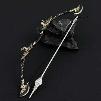 Μινιατούρα όπλου από κράμα ψευδάργύρου: Ελφ Πρίγκιπας Legolas με τόξο, blister συσκευασία, κινέζικο στυλ