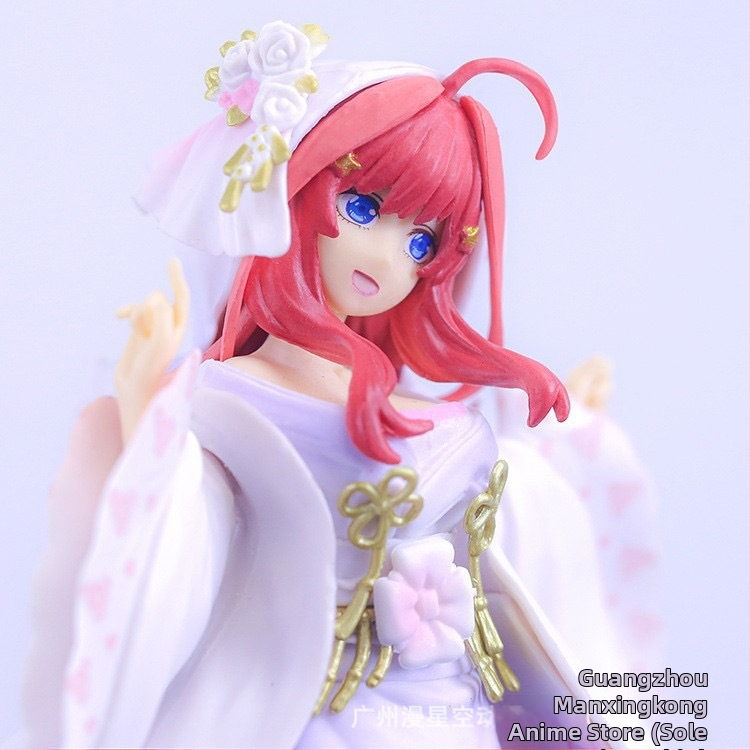 Quintessential Quintuplets PVC фигура – Ichika, Nino, Miku, Yotsuba, Itsuki в сватбена рокля, напълно сглобена