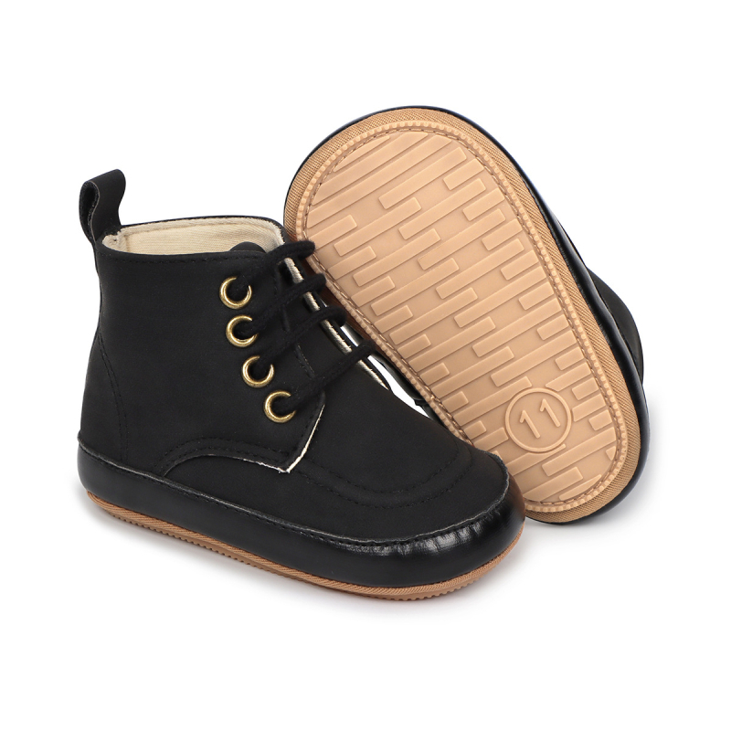 Μωρά μαθησιακά παπούτσια για άνοιξη-φθινοπωρο, με ψηλή επάνω μεριά, διαπνέοντα και αντιολισθητικά, PU επάνω μέρος, για ηλικίες 12–36 μηνών