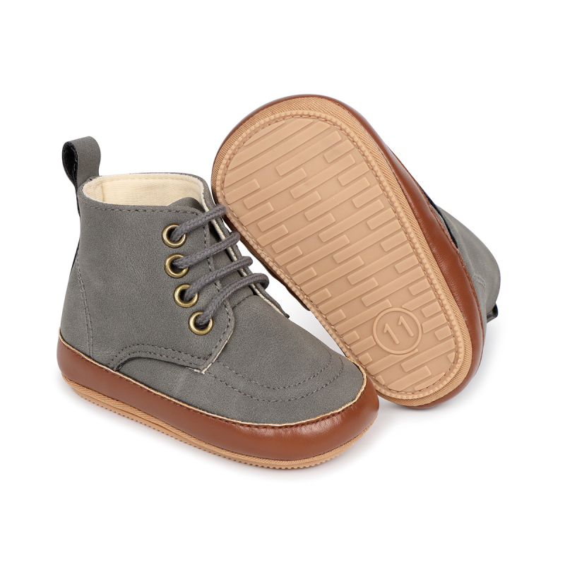 Μωρά μαθησιακά παπούτσια για άνοιξη-φθινοπωρο, με ψηλή επάνω μεριά, διαπνέοντα και αντιολισθητικά, PU επάνω μέρος, για ηλικίες 12–36 μηνών