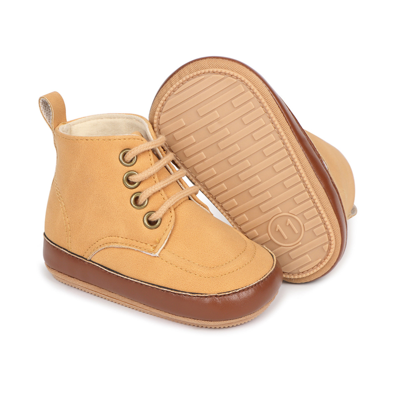 Μωρά μαθησιακά παπούτσια για άνοιξη-φθινοπωρο, με ψηλή επάνω μεριά, διαπνέοντα και αντιολισθητικά, PU επάνω μέρος, για ηλικίες 12–36 μηνών