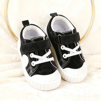 EDUBA Унисекс канвасови детски обувки с велкро закопчаване, подметка TPR, стелка EVA, мрежеста подплата