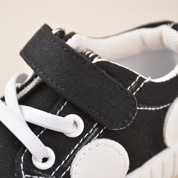 EDUBA Унисекс канвасови детски обувки с велкро закопчаване, подметка TPR, стелка EVA, мрежеста подплата