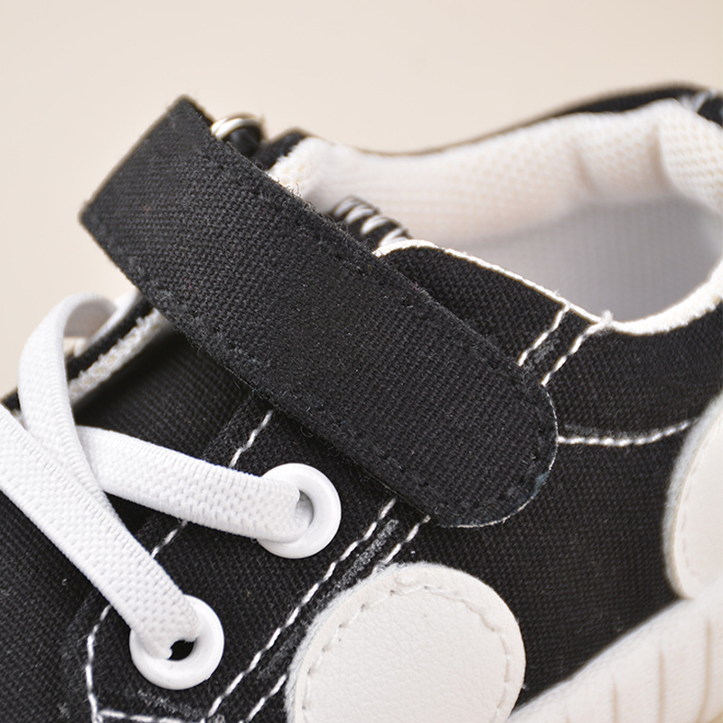 EDUBA Унисекс канвасови детски обувки с велкро закопчаване, подметка TPR, стелка EVA, мрежеста подплата
