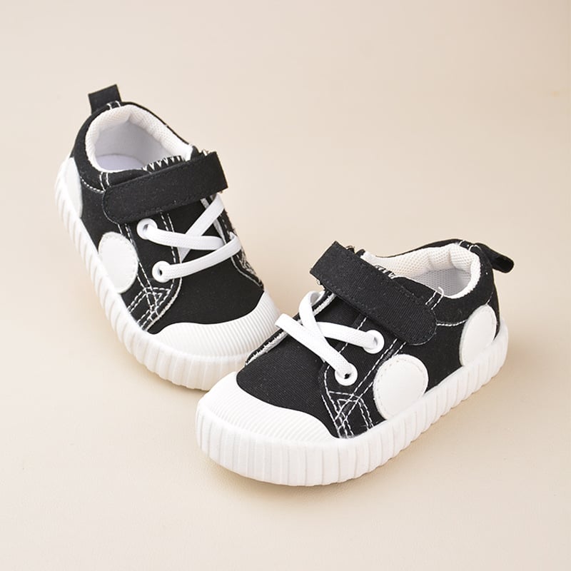 EDUBA Унисекс канвасови детски обувки с велкро закопчаване, подметка TPR, стелка EVA, мрежеста подплата