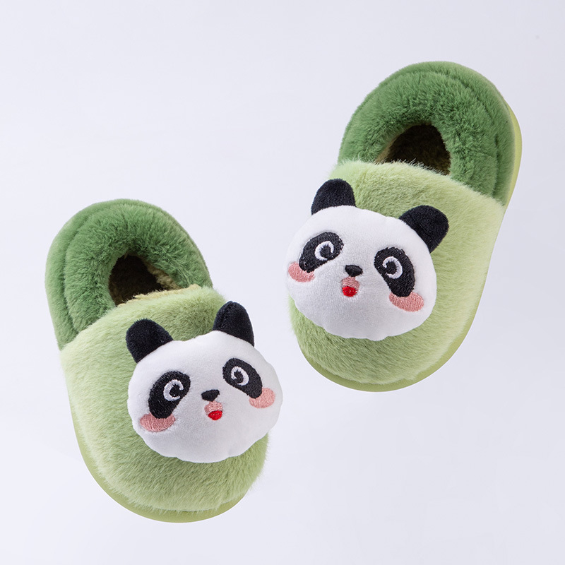 Παιδικές παντόφλες με γούνα, καρτούν μοτίο, unisex, για 1–6 ετών, σόλα TPR