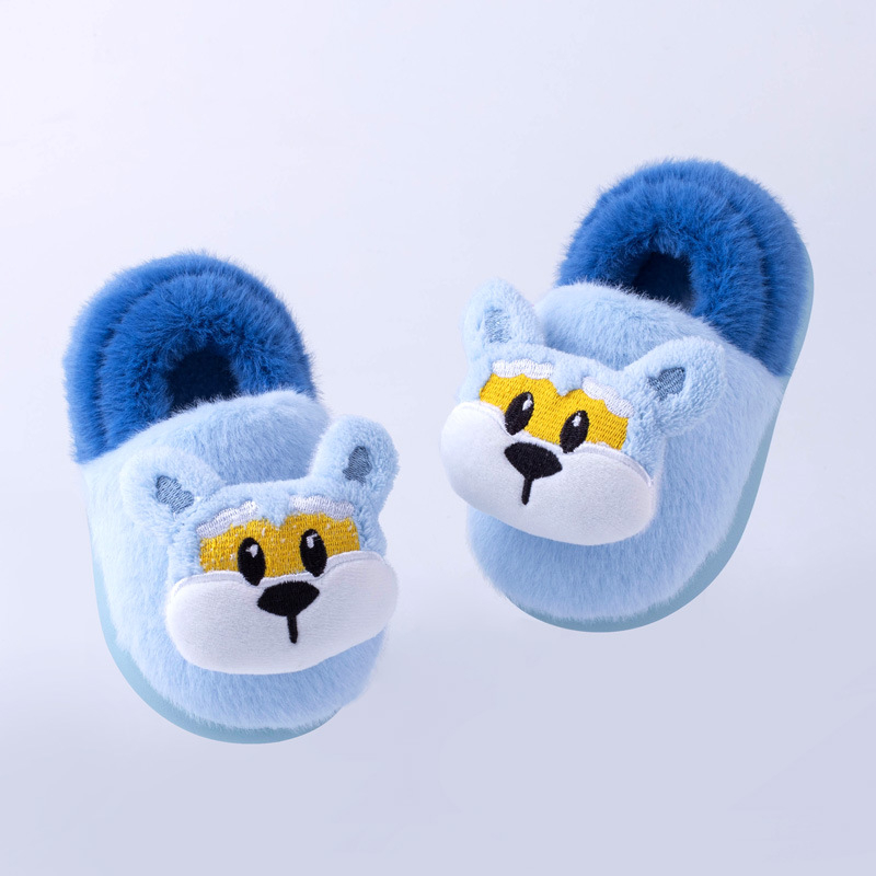 Παιδικές παντόφλες με γούνα, καρτούν μοτίο, unisex, για 1–6 ετών, σόλα TPR