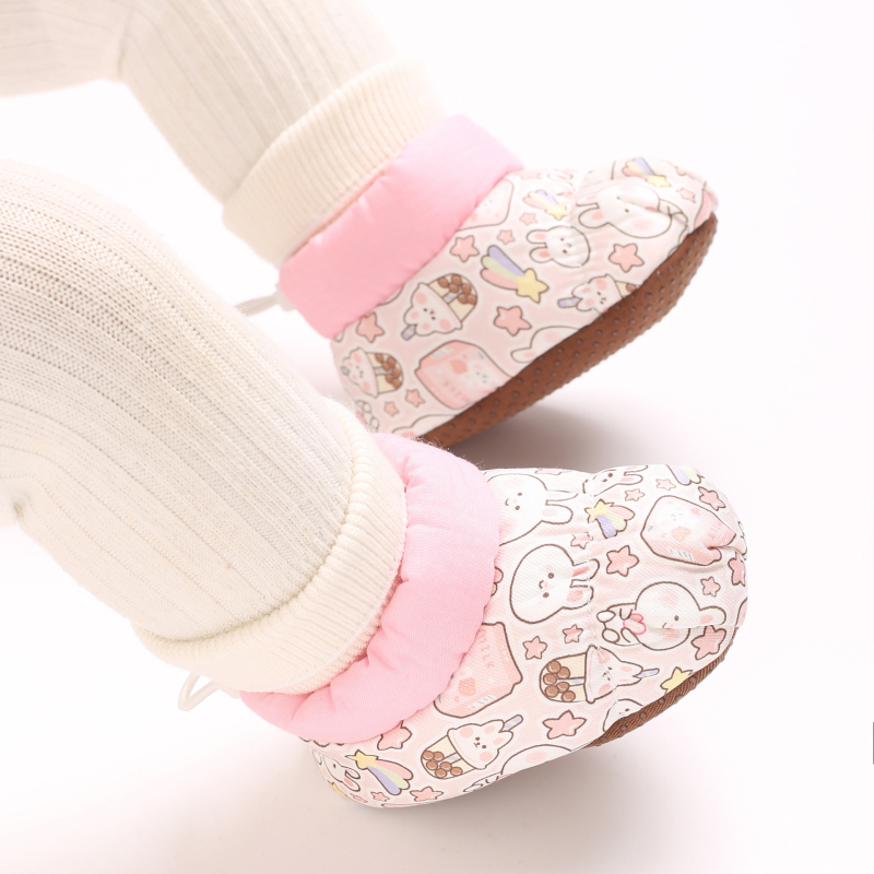 Dječje čarape-cipele s protukliznom potplatom, gornji dio od pamuka, crtani stil, za 6–12 mjeseci, jesen