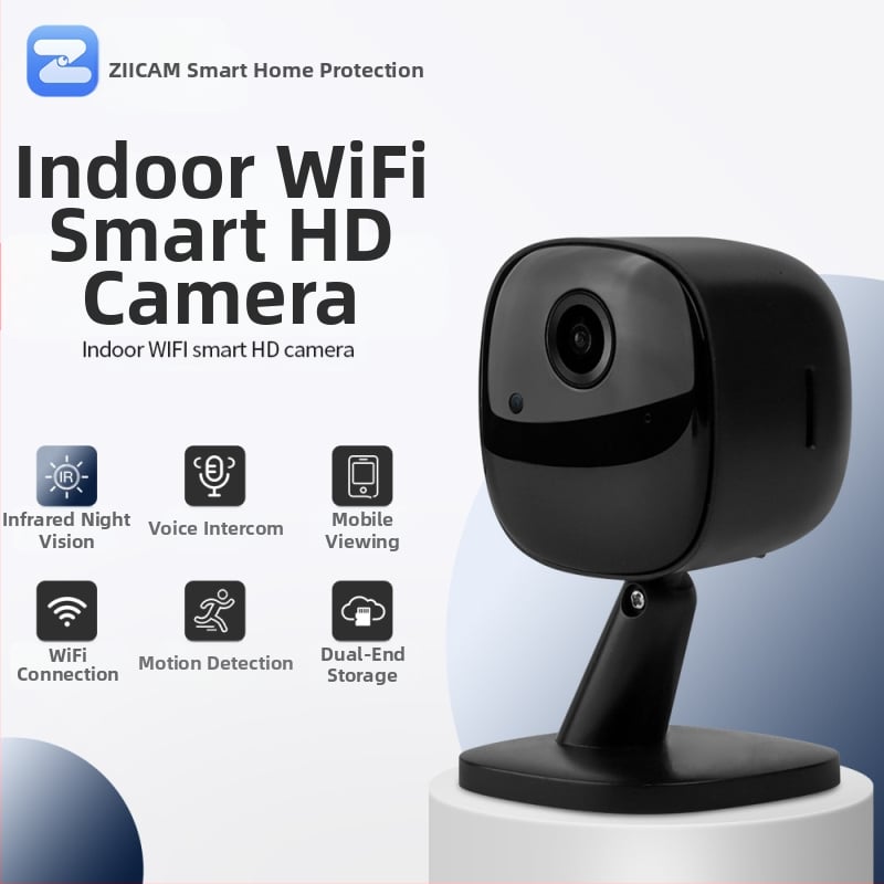 Εσωτερική κάμερα παρακολούθησης οικιακής ασφάλειας με Wi-Fi, 1080P, αποθήκευση στο νέφος ή SD κάρτα, αμφίδρομη επικοινωνία, 1 κανάλι