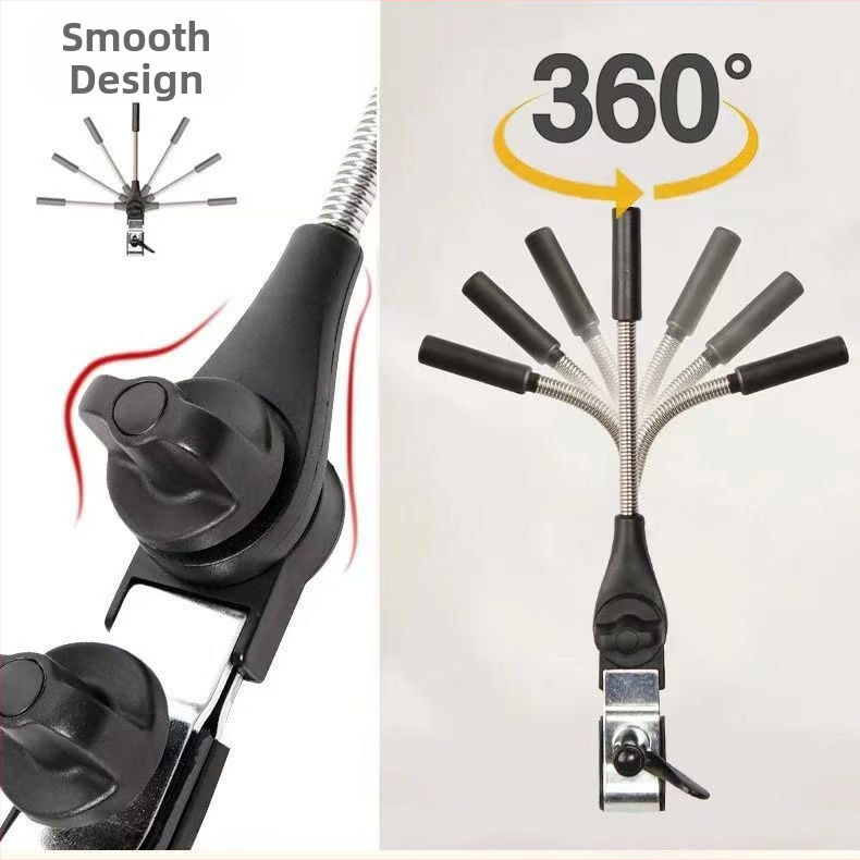 Държач за чадър към детска количка със 8‑ребрен чадър, стоманен централен прът, алуминиева дръжка, ръчно отваряне и затваряне, UPF > 40