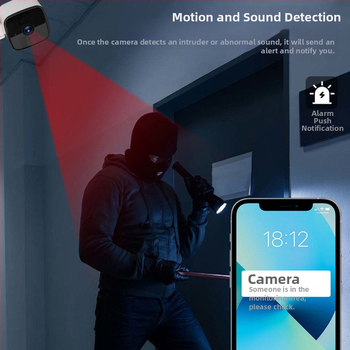 Ασύρματη κάμερα 360° για εσωτερική/εξωτερική χρήση με τηλεκοντρόλ – οριζόντια περιστροφή 0-360°, ταχύτητα 180°/s, κατακόρυφη γωνία 90°, όριο περιστροφής 355°, τροφοδοσία AC110-220V