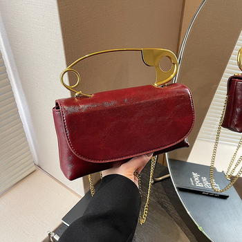 Τσάντα PU crossbody, οριζόντια τετράγωνη μορφή, φερμουάρ, θήκη κινητού, Χειμώνας 2024