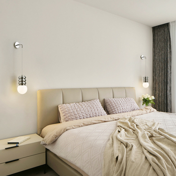 Nordiskā LED sienas lampa galvenajai guļamistabai pie gultas, nav vieda funkcija, 111–240V, FCC-b sertificēta