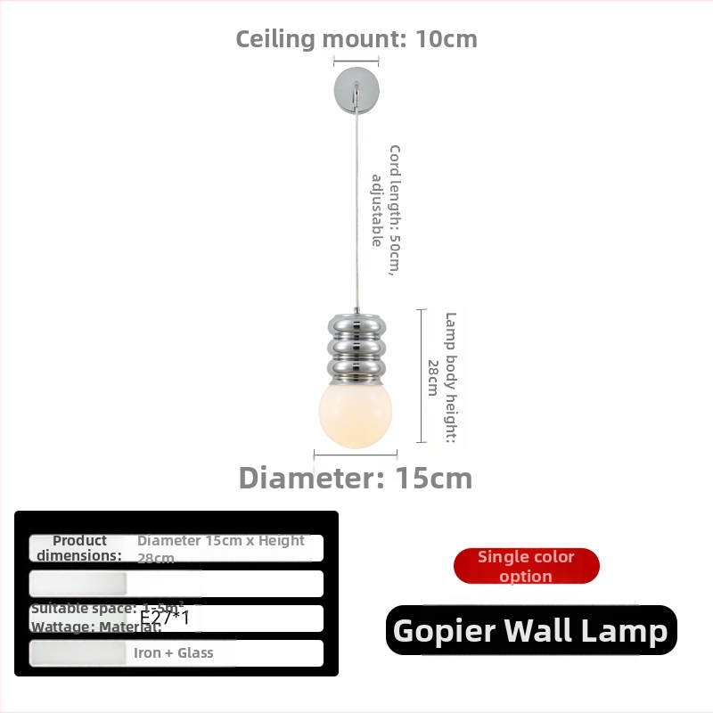 Nordiskā LED sienas lampa galvenajai guļamistabai pie gultas, nav vieda funkcija, 111–240V, FCC-b sertificēta