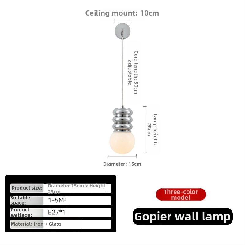 Nordiskā LED sienas lampa galvenajai guļamistabai pie gultas, nav vieda funkcija, 111–240V, FCC-b sertificēta
