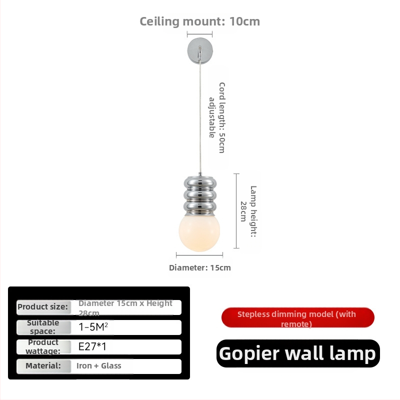 Nordiskā LED sienas lampa galvenajai guļamistabai pie gultas, nav vieda funkcija, 111–240V, FCC-b sertificēta