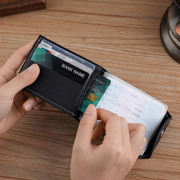 Geustos PU δερμάτινη θήκη για δίπλωμα οδήγησης, unisex, με πολλαπλά διαμερίσματα για κάρτες, αστική απλότητα