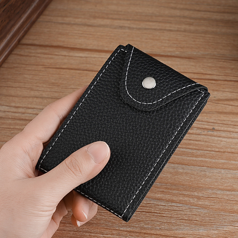 Geustos PU δερμάτινη θήκη για δίπλωμα οδήγησης, unisex, με πολλαπλά διαμερίσματα για κάρτες, αστική απλότητα