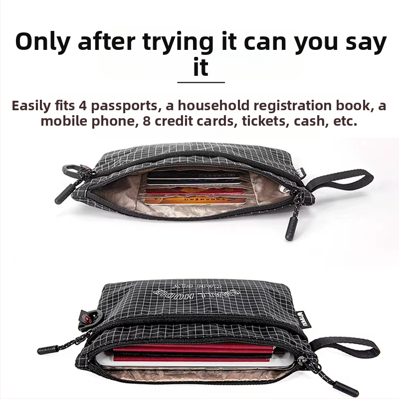 Obal na cestovný pas s viazaním na krk, RFID ochrana, anti-theft, multifunkčný organizér pasu a ID