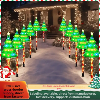 Saulės energijos Kalėdų eglutės stiebo šviesos lauke, IP44, 0,03 W šviesos šaltinis, modelis AS-55, mygtuko valdymas