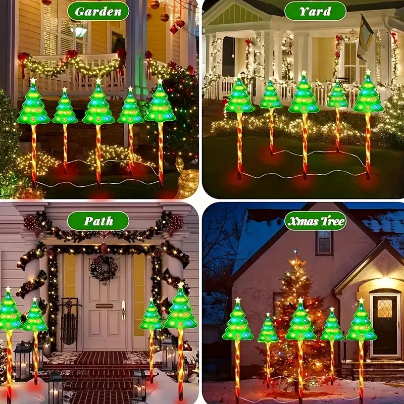 Saulės energijos Kalėdų eglutės stiebo šviesos lauke, IP44, 0,03 W šviesos šaltinis, modelis AS-55, mygtuko valdymas